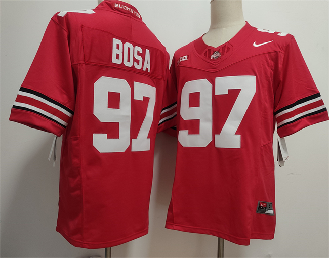 Ohio State Buckeyes #97 Nick Bosa Red 2025 F.U.S.E. Limited Stitched Jersey Ohio State Buckeyes #97 Nick Bosa Red 2025 F.U.S.E. Limited Stitched Jersey