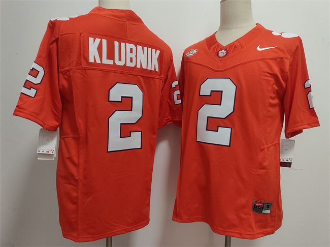Clemson Tigers #2 Cade Klubnik Orange F.U.S.E. Stitched Football Jersey Clemson Tigers #2 Cade Klubnik Orange F.U.S.E. Stitched Football Jersey