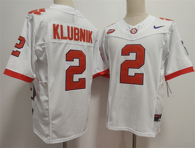 Clemson Tigers #2 Cade Klubnik White F.U.S.E. Stitched Football Jersey Clemson Tigers #2 Cade Klubnik White F.U.S.E. Stitched Football Jersey