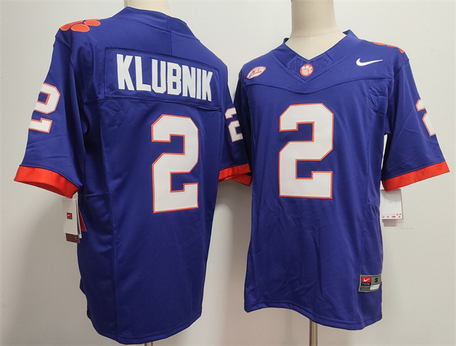 Clemson Tigers #2 Cade Klubnik Purple F.U.S.E. Stitched Football Jersey Clemson Tigers #2 Cade Klubnik Purple F.U.S.E. Stitched Football Jersey