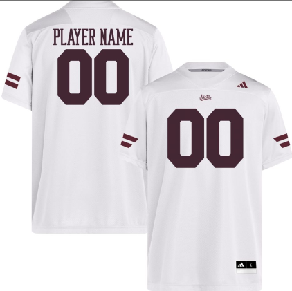 Mississippi State Bulldogs White Football adidas Replica Custom Jersey  Mississippi State Bulldogs White Football adidas Replica Custom Jersey
