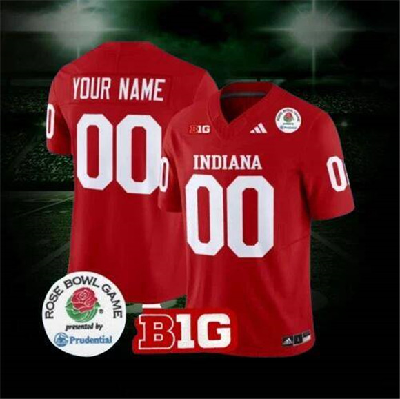 Indiana Hoosiers Active Player Custom 2025 F.U.S.E. Rose Bowl Red Stitched Football Jersey Indiana Hoosiers Active Player Custom 2025 F.U.S.E. Rose Bowl Red Stitched Football Jersey