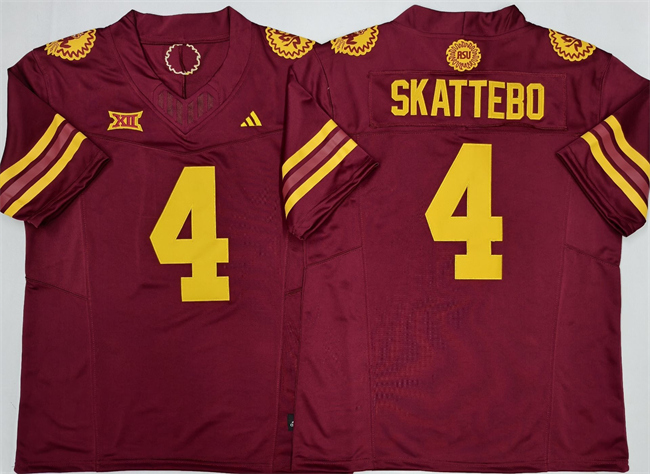 Arizona State Sun Devils #4 Cam Skattebo Red 2025 F.U.S.E. Vapor Limited Stitched Jersey Arizona State Sun Devils #4 Cam Skattebo Red 2025 F.U.S.E. Vapor Limited Stitched Jersey