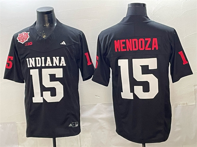 Indiana Hoosiers #15 Fernando Mendoza Black F.U.S.E. 2025 National Champions Patch Stitched Football Jersey Indiana Hoosiers #15 Fernando Mendoza Black F.U.S.E. 2025 National Champions Patch Stitched Football Jersey