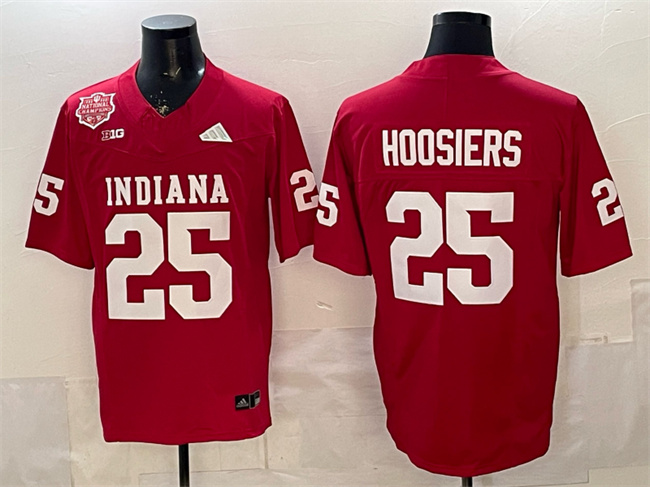 Indiana Hoosiers #25 Hoosiers Red F.U.S.E. 2025 National Champions Patch Stitched Football Jersey Indiana Hoosiers #25 Hoosiers Red F.U.S.E. 2025 National Champions Patch Stitched Football Jersey