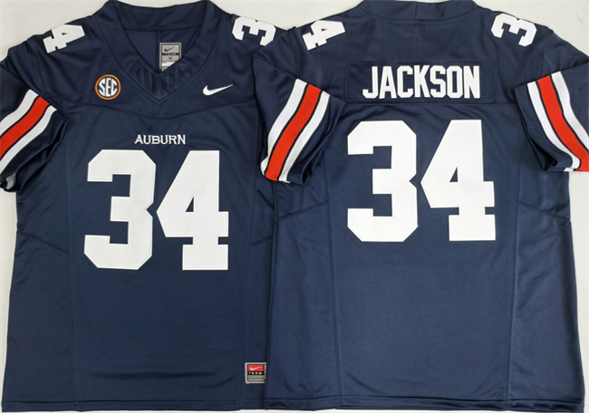 Auburn Tigers #34 Bo Jackson Navy 2026 F.U.S.E. Limited Stitched Jersey Auburn Tigers #34 Bo Jackson Navy 2026 F.U.S.E. Limited Stitched Jersey
