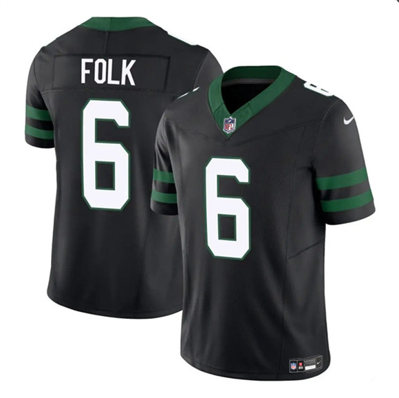 New York Jets #6 Nick Folk Black 2025 F.U.S.E. Vapor Untouchable Limited Football Stitched Jersey New York Jets #6 Nick Folk Black 2025 F.U.S.E. Vapor Untouchable Limited Football Stitched Jersey