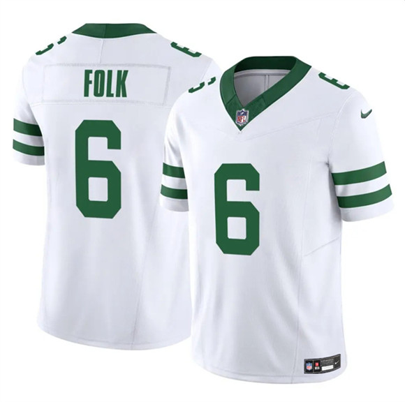 New York Jets #6 Nick Folk White 2025 F.U.S.E. Vapor Untouchable Limited Football Stitched Jersey New York Jets #6 Nick Folk White 2025 F.U.S.E. Vapor Untouchable Limited Football Stitched Jersey