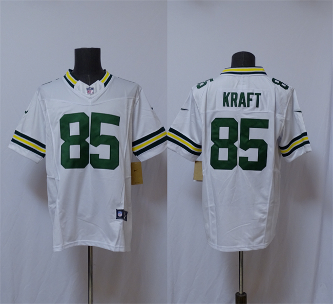 Green Bay Packers #85 Tucker Kraft White Vapor 2025 F.U.S.E. Limited Football Stitched Jersey  Green Bay Packers #85 Tucker Kraft White Vapor 2025 F.U.S.E. Limited Football Stitched Jersey