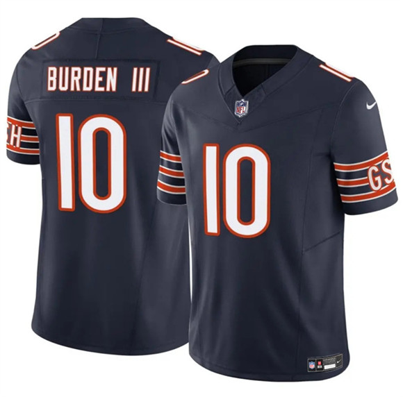 Chicago Bears #10 Luther Burden III Navy 2025 F.U.S.E. Vapor Untouchable Limited Football Stitched Jersey  Chicago Bears #10 Luther Burden III Navy 2025 F.U.S.E. Vapor Untouchable Limited Football Stitched Jersey