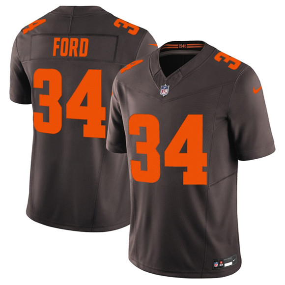 Cleveland Browns #34 Jerome Ford Brown 2025 F.U.S.E. Alpha Dawg Limited Football Stitched Jersey Cleveland Browns #34 Jerome Ford Brown 2025 F.U.S.E. Alpha Dawg Limited Football Stitched Jersey