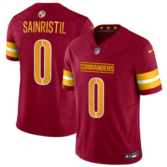 Washington Commanders #0 Mike Sainristill Burgundy 2025 Draft F.U.S.E. Vapor Limited Football Stitched Jersey Washington Commanders #0 Mike Sainristill Burgundy 2025 Draft F.U.S.E. Vapor Limited Football Stitched Jersey