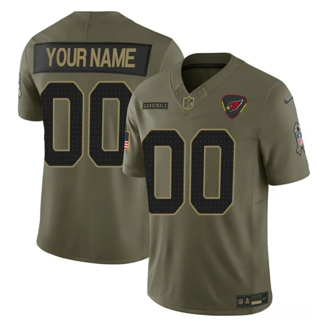 Arizona Cardinals Active Player Custom Olive 2025 F.U.S.E. Salute to Service Limited Stitched Football Jersey Arizona Cardinals Active Player Custom Olive 2025 F.U.S.E. Salute to Service Limited Stitched Football Jersey