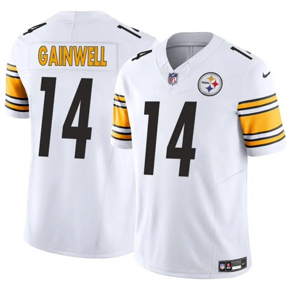 Pittsburgh Steelers #14 Kenneth Gainwell White 2025 F.U.S.E. Vapor Limited Football Stitched Jersey Pittsburgh Steelers #14 Kenneth Gainwell White 2025 F.U.S.E. Vapor Limited Football Stitched Jersey