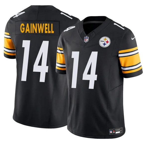 Pittsburgh Steelers #14 Kenneth Gainwell Black 2025 F.U.S.E. Vapor Untouchable Limited Football Stitched Jersey Pittsburgh Steelers #14 Kenneth Gainwell Black 2025 F.U.S.E. Vapor Untouchable Limited Football Stitched Jersey