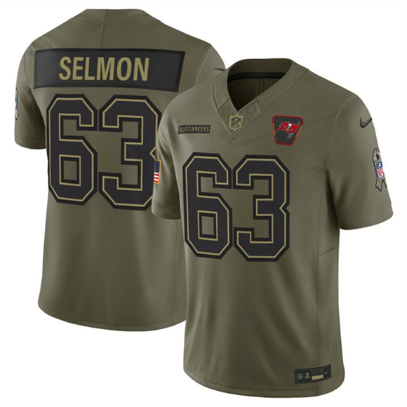 Tampa Bay Buccaneers #63 Lee Roy Selmon Olive 2025 Salute to Service Limited Football Stitched Jersey Tampa Bay Buccaneers #63 Lee Roy Selmon Olive 2025 Salute to Service Limited Football Stitched Jersey