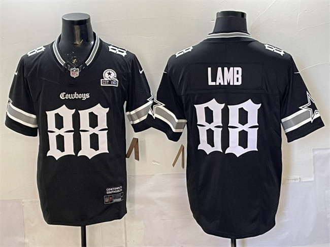Dallas Cowboys #88 CeeDee Lamb Black 2025 F.U.S.E. 'Gothic Lone Star Edition' With Established In 1960 Patch Vapor Limited Stitched Football Jersey Dallas Cowboys #88 CeeDee Lamb Black 2025 F.U.S.E. 'Gothic Lone Star Edition' With Established In 1960 Patch Vapor Limited Stitched Football Jersey