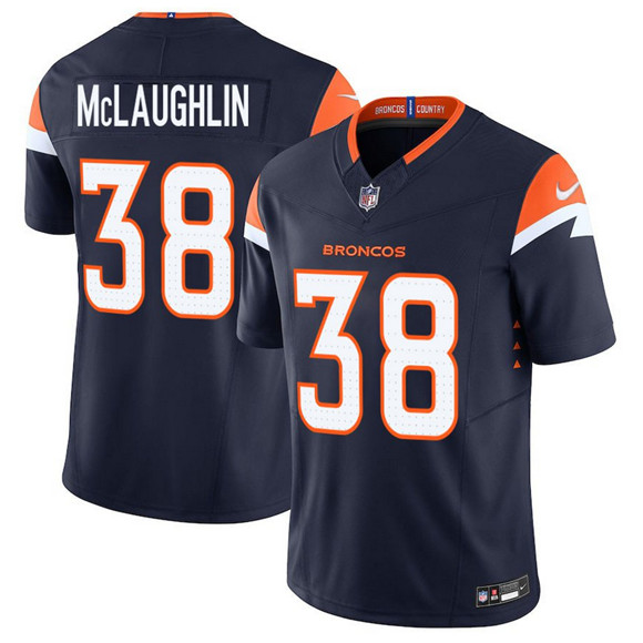 Denver Broncos #38 Jaleel McLaughlin Navy F.U.S.E. Vapor Limited Football Stitched Jersey Denver Broncos #38 Jaleel McLaughlin Navy F.U.S.E. Vapor Limited Football Stitched Jersey