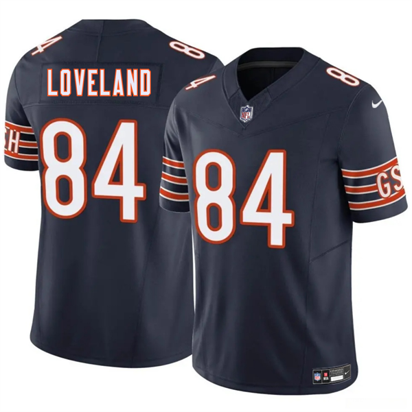 Chicago Bears #84 Colston Lovelandr Navy 2025 Draft F.U.S.E. Vapor Untouchable Limited Football Stitched Jersey