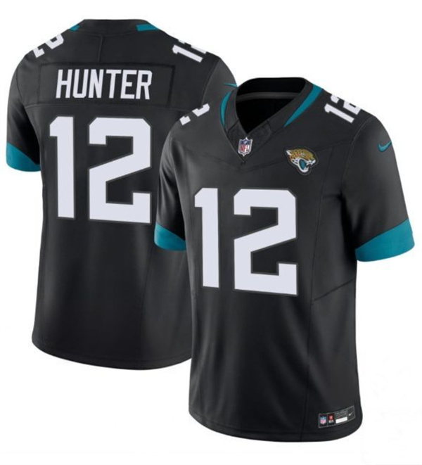 Jacksonville Jaguars #12 Travis Hunter Black 2025 Draft F.U.S.E. Vapor Untouchable Limited Football Stitched Jersey