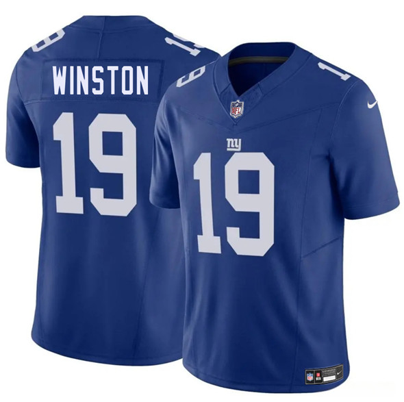New York Giants #19 Jameis Winston Blue 2025 F.U.S.E. Vapor Untouchable Limited Football Stitched Jersey