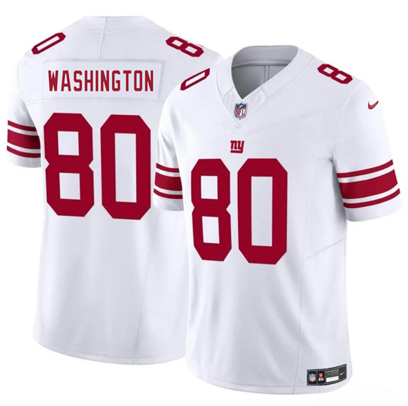 New York Giants #80 Montrell Washington White 2025 F.U.S.E. Vapor Untouchable Limited Football Stitched Jersey