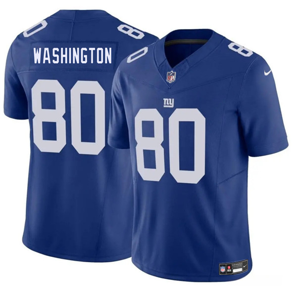 New York Giants #80 Montrell Washington Blue 2025 F.U.S.E. Vapor Untouchable Limited Football Stitched Jersey