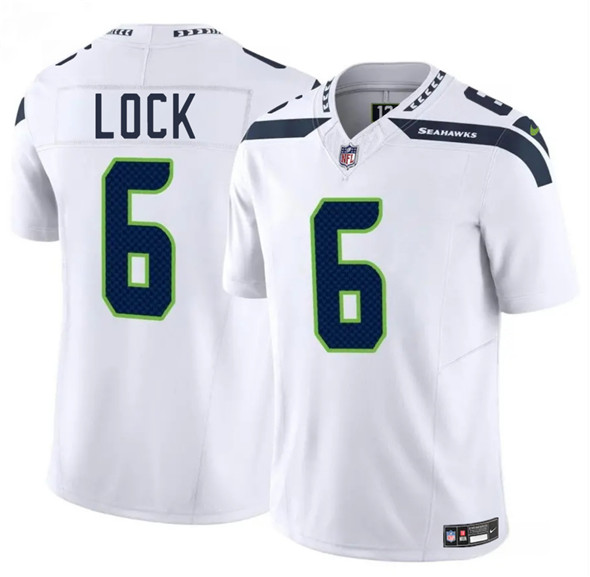 Seattle Seahawks #6 Drew Lock White 2025 F.U.S.E. Vapor Limited Football Stitched Jersey