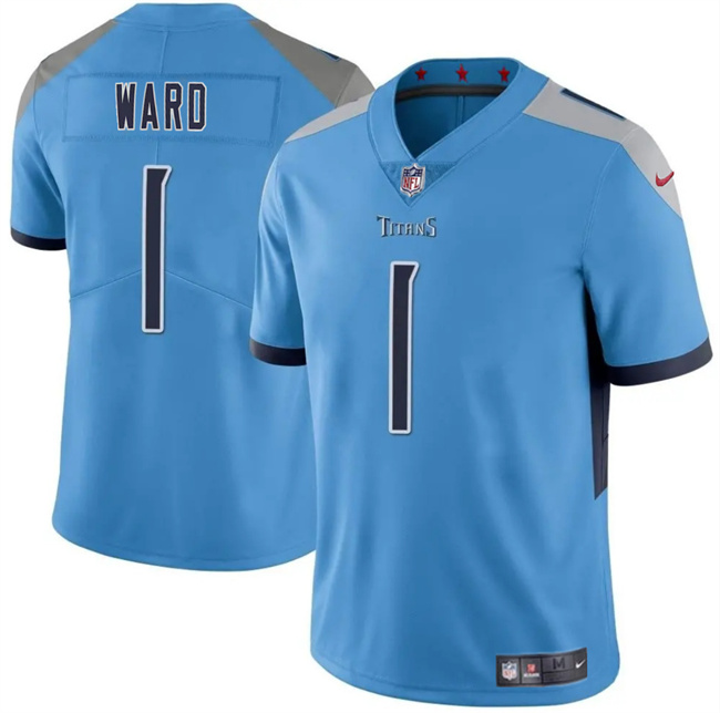 Tennessee Titans #1 Cameron Ward Blue 2025 Draft Vapor Untouchable Football Stitched Jersey