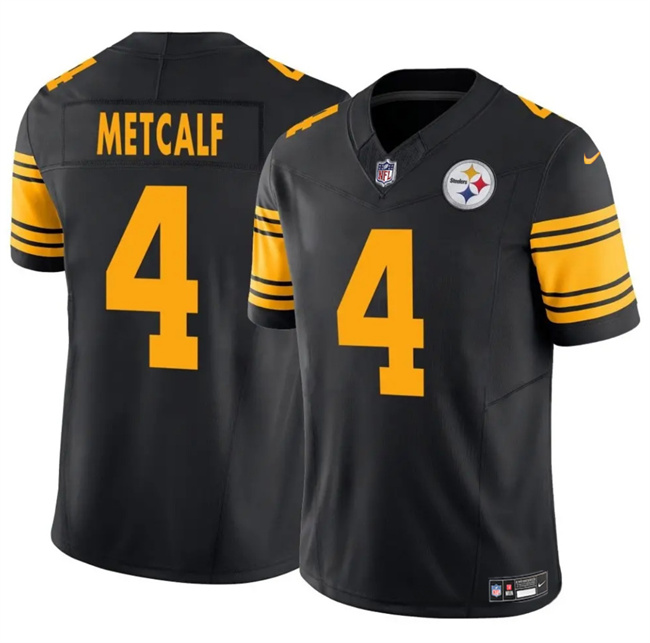 Pittsburgh Steelers #4 DK Metcalf Black 2025 F.U.S.E. Color Rush Vapor Untouchable Limited Football Stitched Jersey