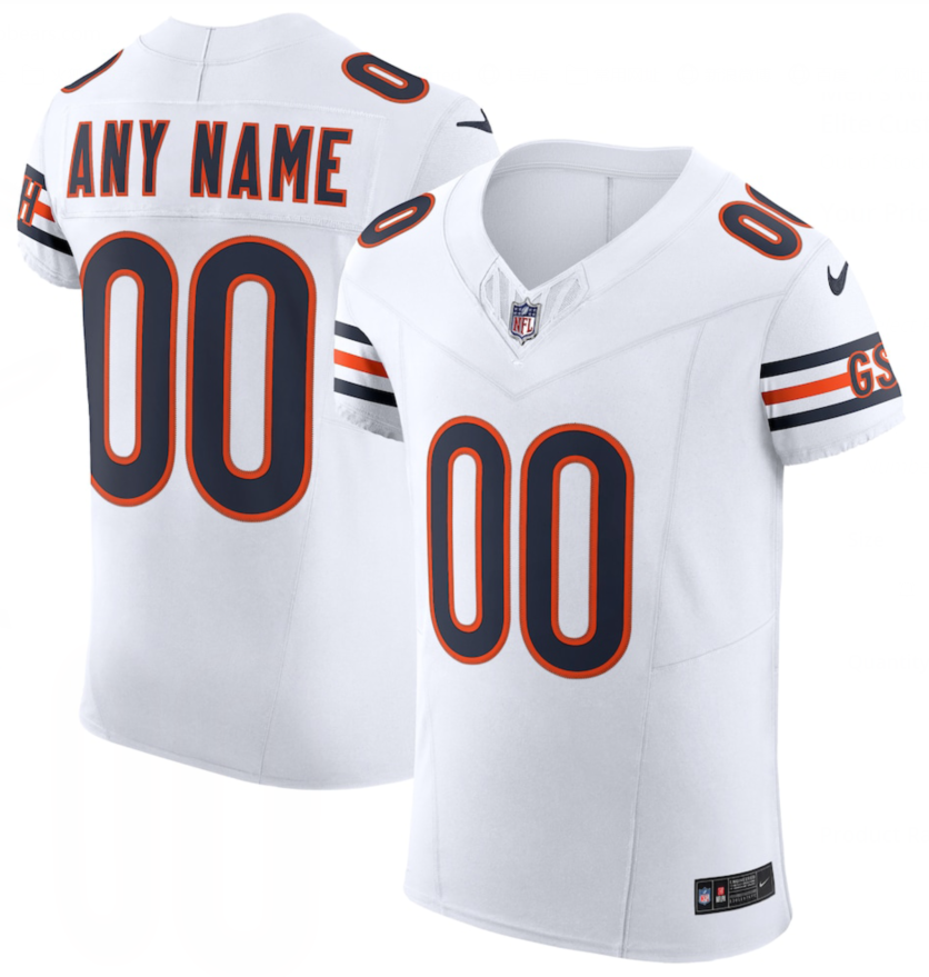 Chicago Bears Active Player Custom F.U.S.E. White Vapor Elite Stitched Football Jersey
