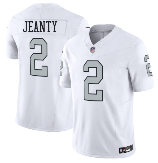 Las Vegas Raiders #2 Ashton Jeanty White 2025 F.U.S.E. Vapor Stitched Football Jerseys
