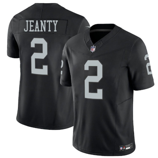 Las Vegas Raiders #2 Ashton Jeanty Black 2025 F.U.S.E. Vapor Stitched Football Jerseys