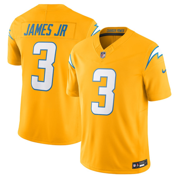 Los Angeles Chargers #3 Derwin James Jr. Gold 2025 F.U.S.E. Alternate Vapor Limited Football Stitched Jersey Los Angeles Chargers #3 Derwin James Jr. Gold 2025 F.U.S.E. Alternate Vapor Limited Football Stitched Jersey