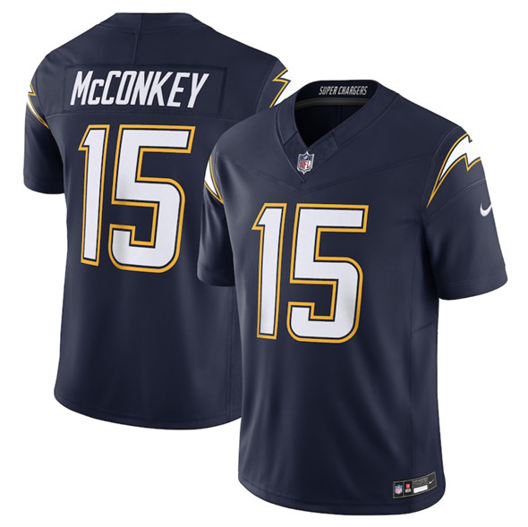 Los Angeles Chargers #15 Ladd McConkey Navy 2025 F.U.S.E. Alternate Vapor Limited Football Stitched Jersey Los Angeles Chargers #15 Ladd McConkey Navy 2025 F.U.S.E. Alternate Vapor Limited Football Stitched Jersey