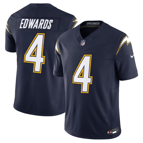 Los Angeles Chargers #4 Taylor Heinicke Navy 2025 F.U.S.E. Alternate Vapor Limited Football Stitched Jersey Los Angeles Chargers #4 Taylor Heinicke Navy 2025 F.U.S.E. Alternate Vapor Limited Football Stitched Jersey