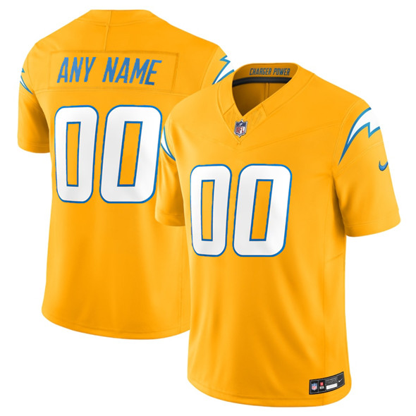 Los Angeles Chargers Active Player Custom Gold 2025 F.U.S.E. Alternate Vapor Limited Football Stitched Jersey Los Angeles Chargers Active Player Custom Gold 2025 F.U.S.E. Alternate Vapor Limited Football Stitched Jersey
