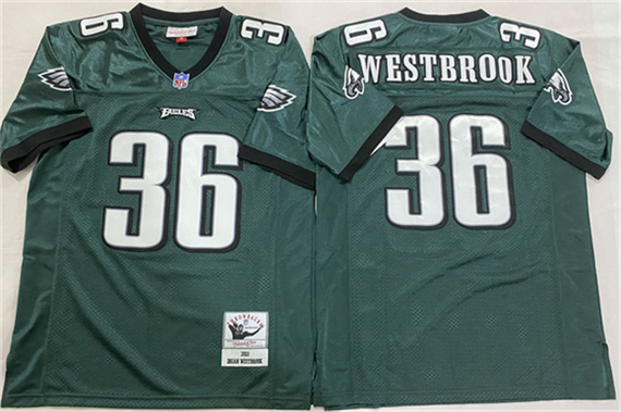 Philadelphia Eagles #36 Brian Westbrook Green Throwback Football Stitched Jersey Philadelphia Eagles #36 Brian Westbrook Green Throwback Football Stitched Jersey