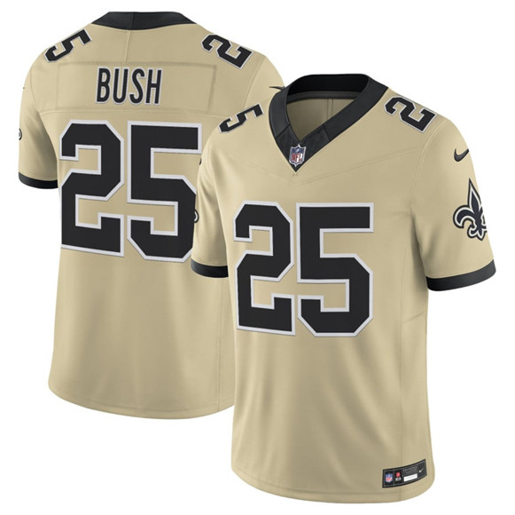 New Orleans Saints #25 Reggie Bush Gold 2025 F.U.S.E. Alternate Vapor Limited Football Stitched Jersey New Orleans Saints #25 Reggie Bush Gold 2025 F.U.S.E. Alternate Vapor Limited Football Stitched Jersey