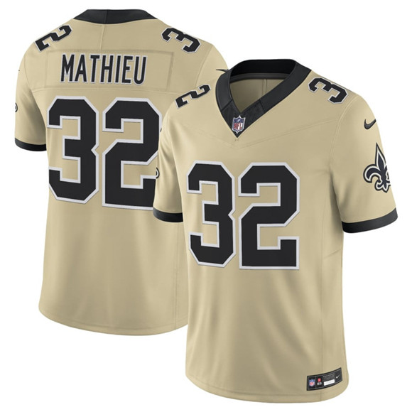 New Orleans Saints #32 Tyrann Mathieu Gold 2025 F.U.S.E. Alternate Vapor Limited Football Stitched Jersey New Orleans Saints #32 Tyrann Mathieu Gold 2025 F.U.S.E. Alternate Vapor Limited Football Stitched Jersey
