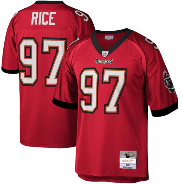 Tampa Bay Buccaneers #97 Simeon Rice Red Throwback Football Stitched Jersey Tampa Bay Buccaneers #97 Simeon Rice Red Throwback Football Stitched Jersey
