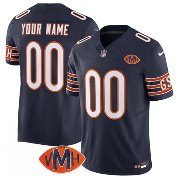 Chicago Bears Active Player Custom Navy 2025 F.U.S.E. With VMH Patch Vapor Untouchable Limited Football Stitched Jersey Chicago Bears Active Player Custom Navy 2025 F.U.S.E. With VMH Patch Vapor Untouchable Limited Football Stitched Jersey