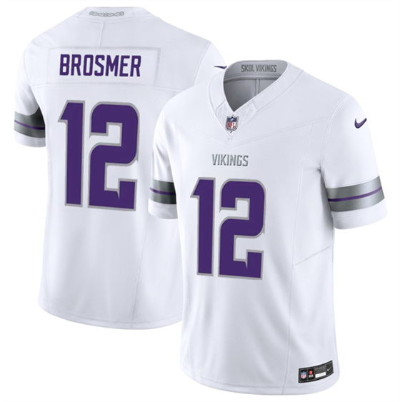 Minnesota Vikings #12 Max Brosmer White 2025 F.U.S.E. Winter Warrior Limited Football Stitched Jersey Minnesota Vikings #12 Max Brosmer White 2025 F.U.S.E. Winter Warrior Limited Football Stitched Jersey