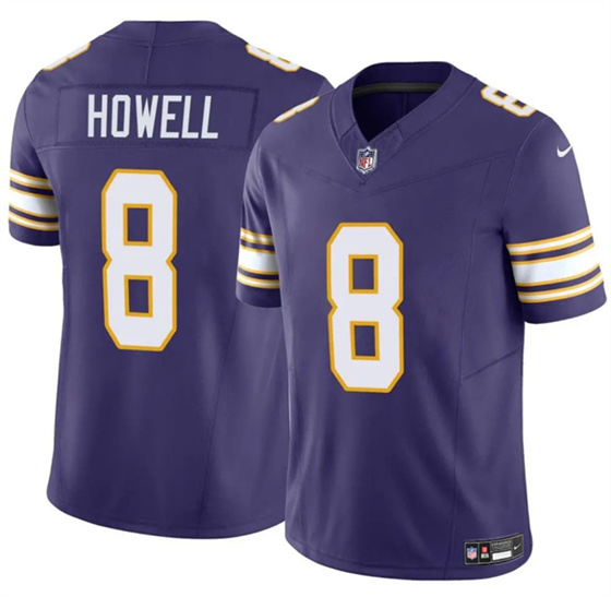 Minnesota Vikings #8 Sam Howell Purple 2023 F.U.S.E. Throwback Vapor Untouchable Limited Football Stitched Jersey Minnesota Vikings #8 Sam Howell Purple 2023 F.U.S.E. Throwback Vapor Untouchable Limited Football Stitched Jersey