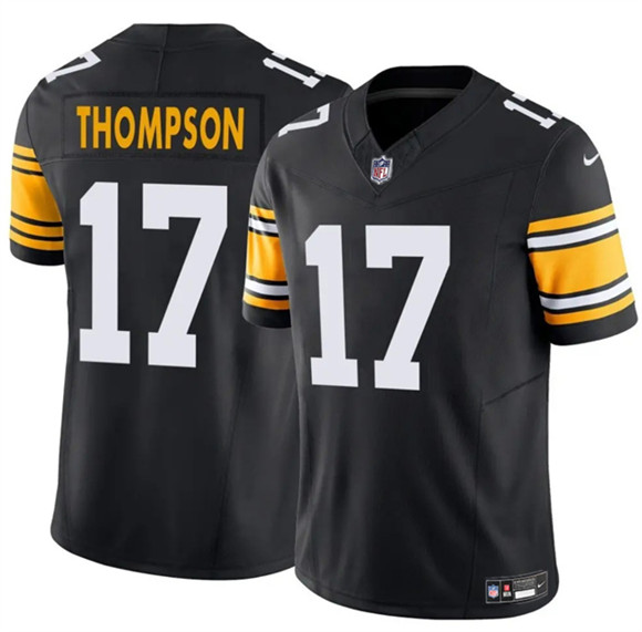 Pittsburgh Steelers #17 Skylar Thompson Black 2025 F.U.S.E. Alternate Vapor Limited Football Stitched Jersey Pittsburgh Steelers #17 Skylar Thompson Black 2025 F.U.S.E. Alternate Vapor Limited Football Stitched Jersey