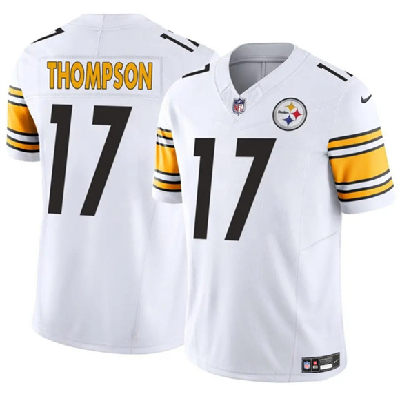 Pittsburgh Steelers #17 Skylar Thompson White 2025 F.U.S.E. Vapor Limited Football Stitched Jersey Pittsburgh Steelers #17 Skylar Thompson White 2025 F.U.S.E. Vapor Limited Football Stitched Jersey