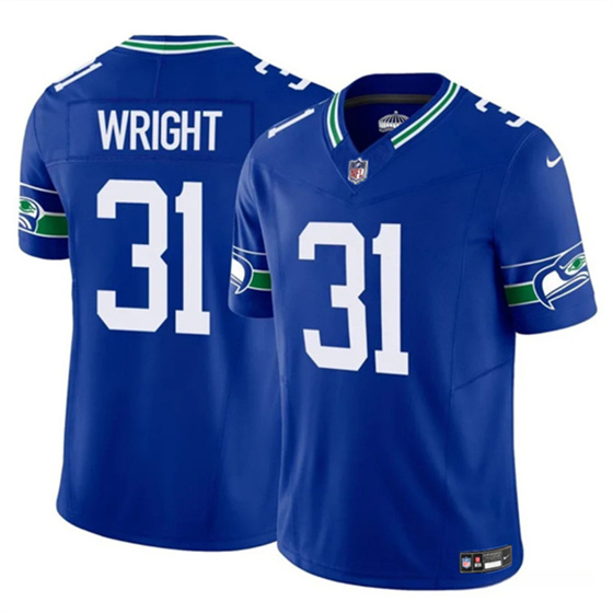 Seattle Seahawks #31 Jacardia Wright Royal 2025 F.U.S.E Throwback Vapor Limited Football Stitched Jersey Seattle Seahawks #31 Jacardia Wright Royal 2025 F.U.S.E Throwback Vapor Limited Football Stitched Jersey