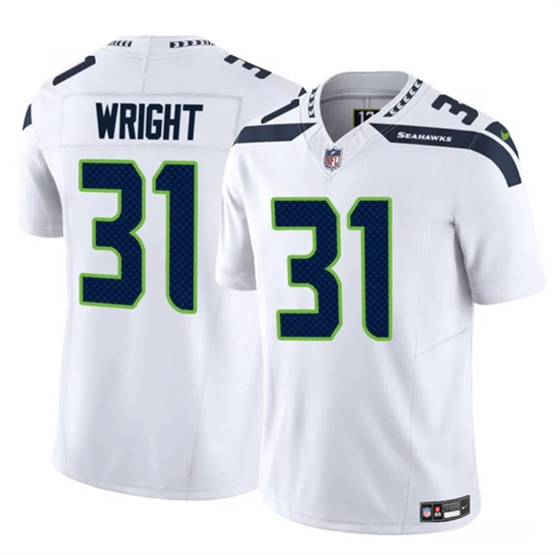 Seattle Seahawks #31 Jacardia Wright White 2025 F.U.S.E. Vapor Untouchable Limited Football Stitched Jersey Seattle Seahawks #31 Jacardia Wright White 2025 F.U.S.E. Vapor Untouchable Limited Football Stitched Jersey