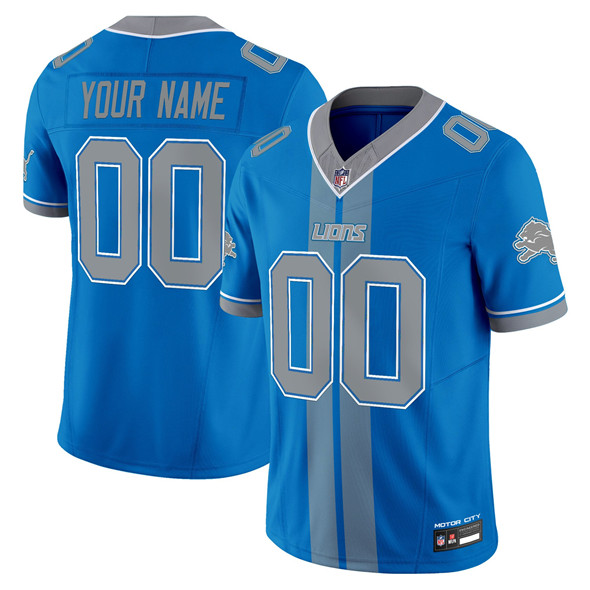 Detroit Lions Customized Blue 2025 F.U.S.E. 'Motor City Racing Edition' Vapor Limited Stitched Jersey Detroit Lions Customized Blue 2025 F.U.S.E. 'Motor City Racing Edition' Vapor Limited Stitched Jersey