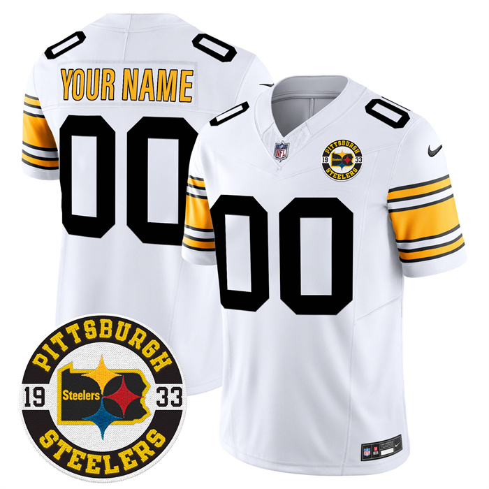 Pittsburgh Steelers Throwback 1933 Patch white Vapor Limited All Stitched Jerseys Pittsburgh Steelers Throwback 1933 Patch white Vapor Limited All Stitched Jerseys